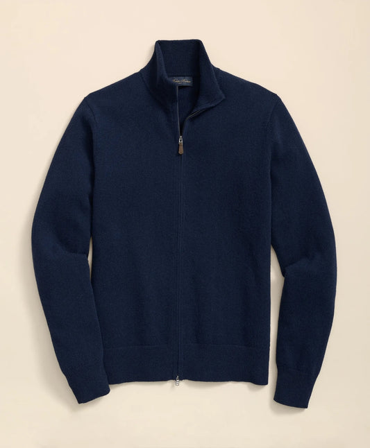 Brooks Brothers Men 3-Ply Cashmere Full-Zip Cardigan