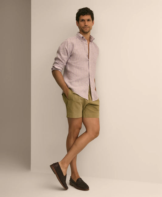 Brooks Brothers Men 7" Cotton Blend Paratrooper Shorts