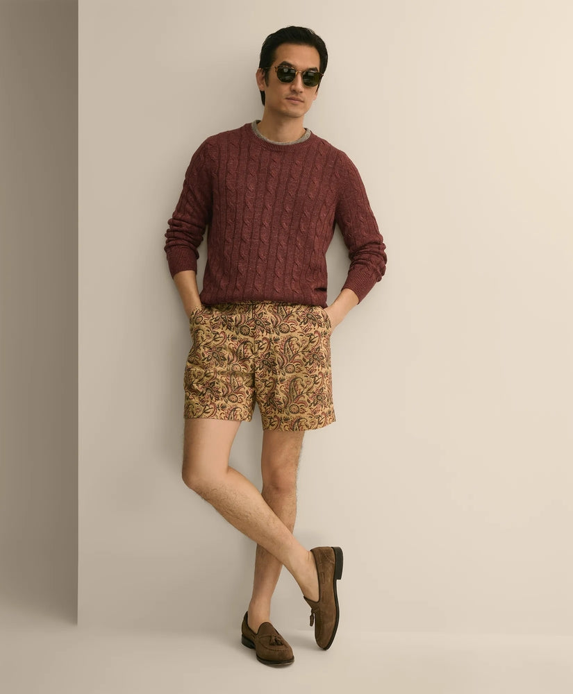 Brooks Brothers Men 7" Cotton Paisley Print Shorts