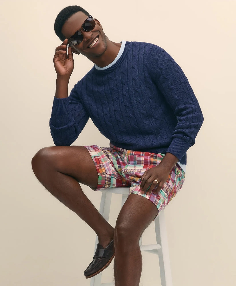 Brooks Brothers Sale 7" Cotton Patchwork Madras Shorts