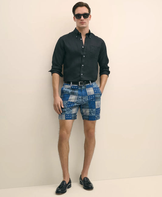 Brooks Brothers Sale 7" Cotton Patchwork Madras Shorts