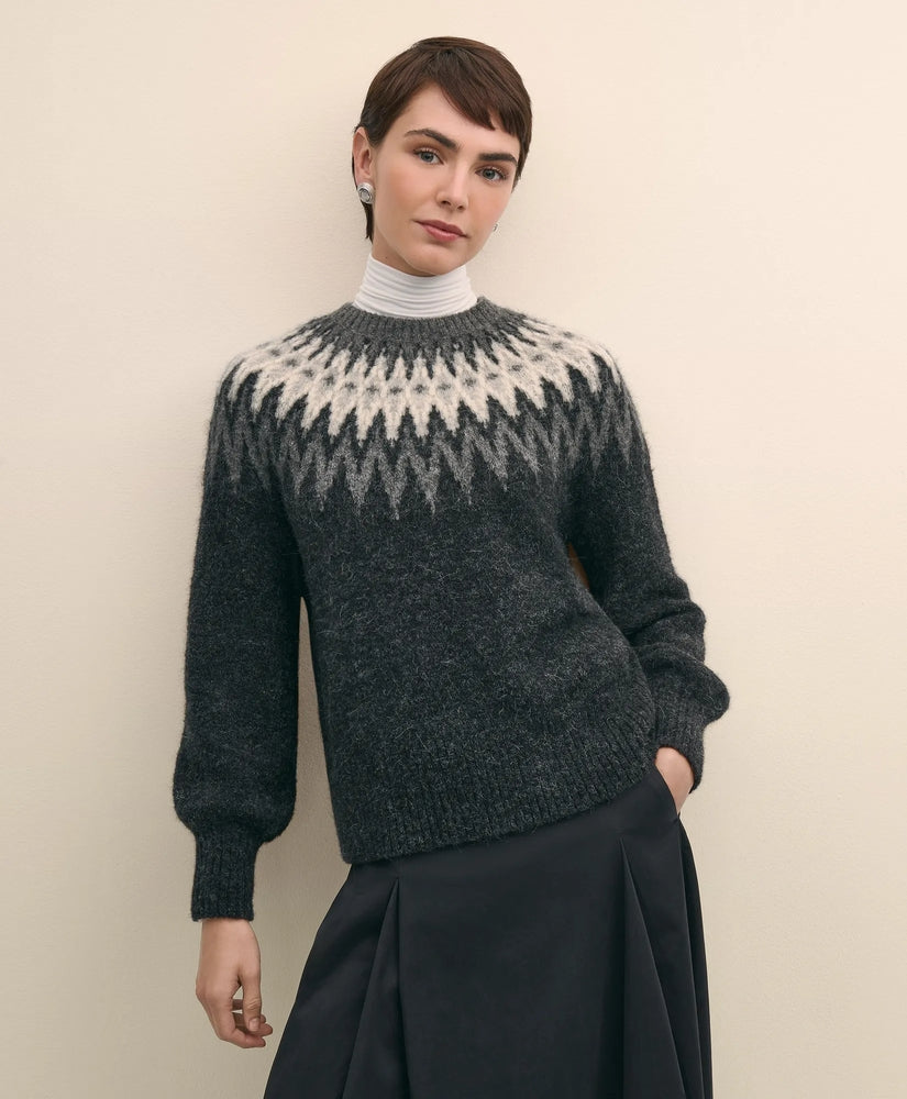 Brooks Brothers Sale Alpaca-Wool Blend Fair Isle  Sweater