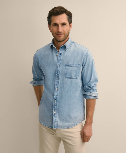 Brooks Brothers Shirts Archival Denim Shirt in Cotton Twill