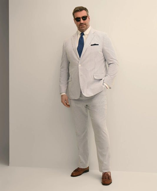 Brooks Brothers Men Big & Tall Cotton Seersucker Pants
