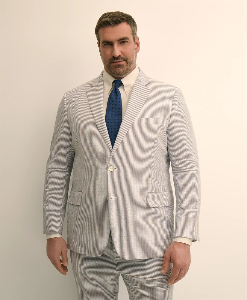 Brooks Brothers Men Big & Tall Cotton Seersucker Sport Coat