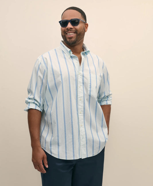 Brooks Brothers Sale Big & Tall Friday Shirt, Poplin Striped