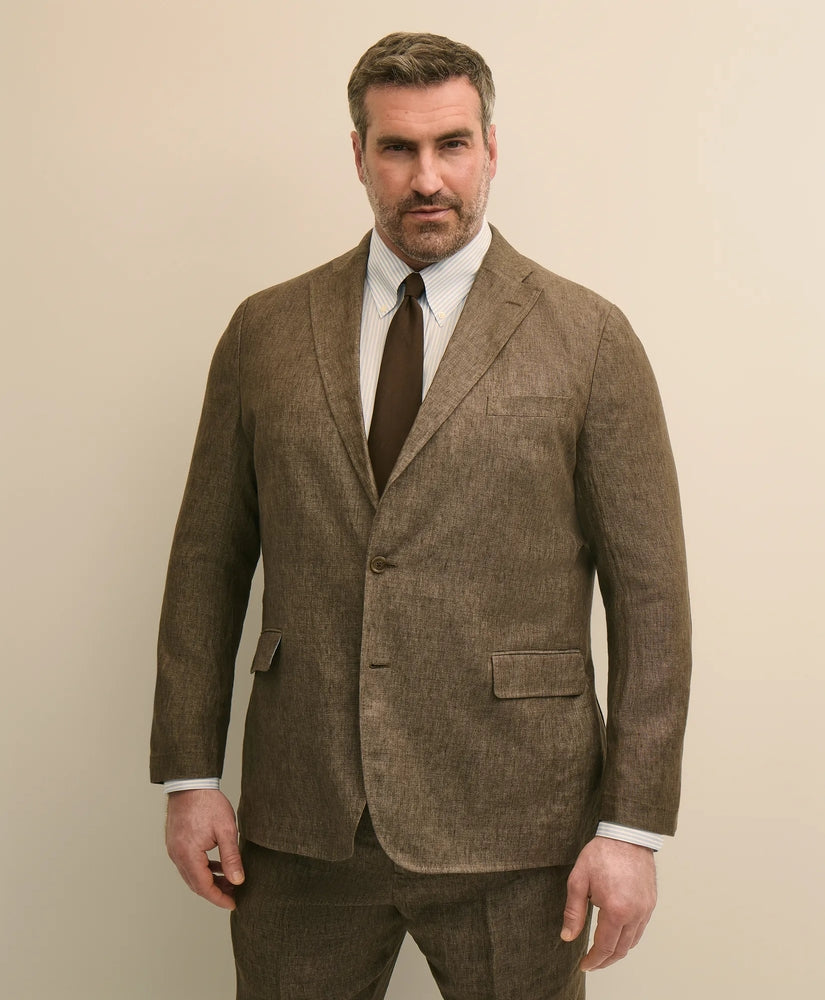 Brooks Brothers Men Big & Tall Linen Suit Jacket
