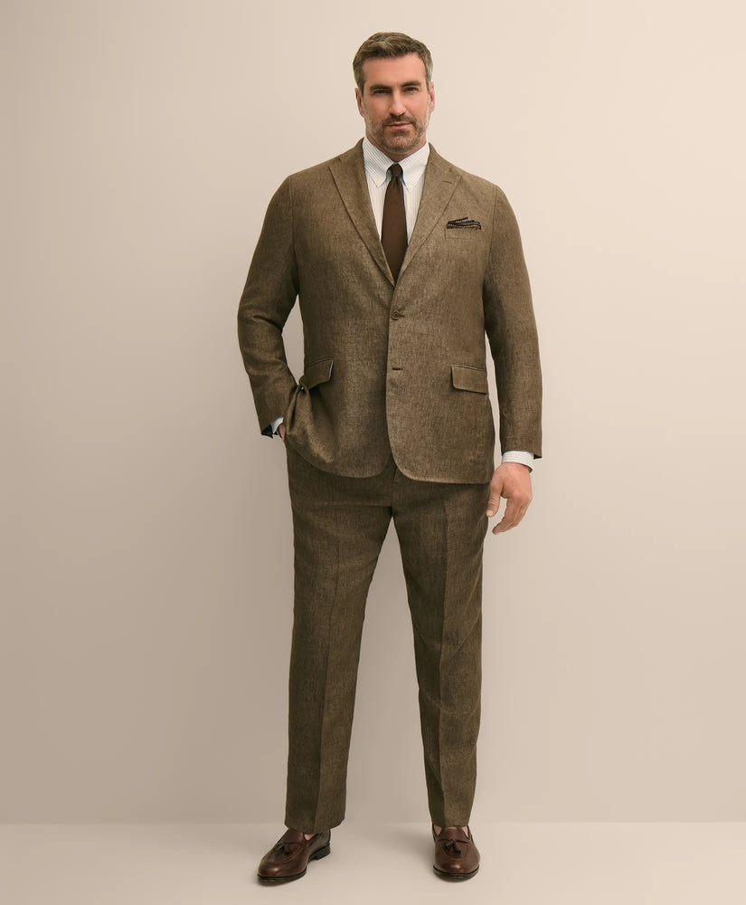 Brooks Brothers Men Big & Tall Linen Suit Pants