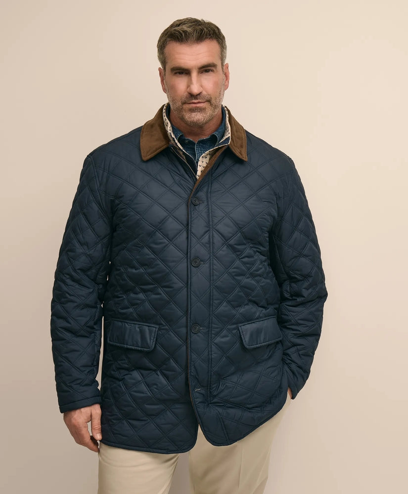 Brooks Brothers Sale Big & Tall Paddock Diamond Quilted Coat