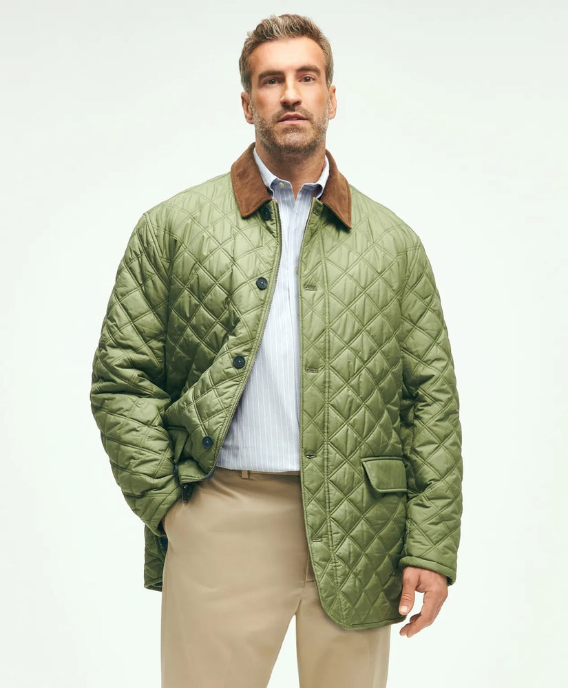 Brooks Brothers Sale Big & Tall Paddock Diamond Quilted Coat