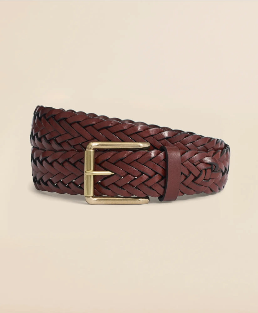Brooks Brothers Men Braided Leather Belt