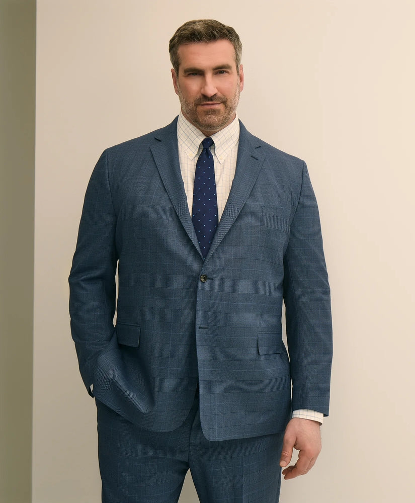 Brooks Brothers Men Brooks Brothers Explorer Collection Big & Tall Wool Overcheck Suit Jacket