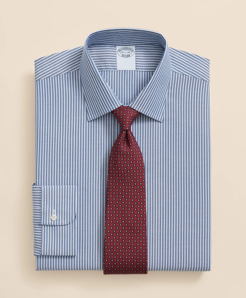 Brooks Brothers Men Brooks Brothers Explorer Collection Non-Iron Twill Ainley Collar Ground Stripe, Dress Shirt