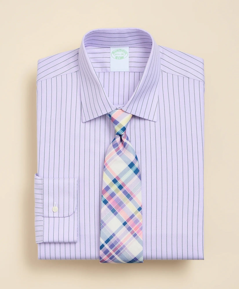 Brooks Brothers Men Brooks Brothers Explorer Collection Non-Iron Twill Ainsley Collar, Pinstripe Dress Shirt