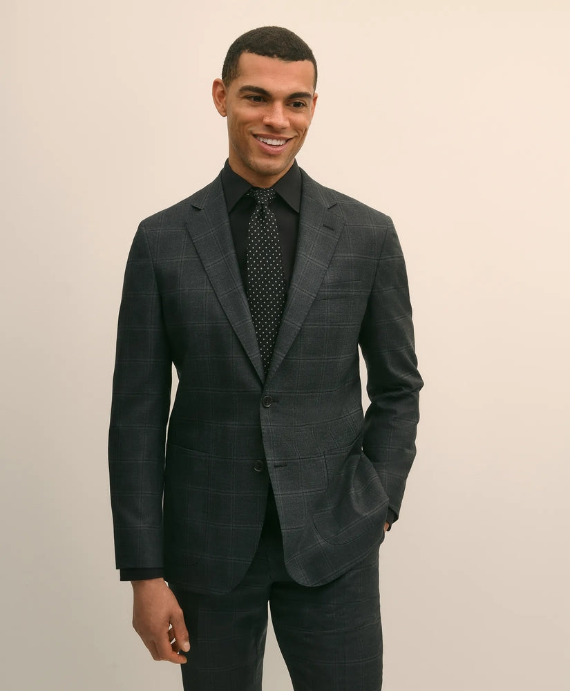 Brooks Brothers Sale Brooks Brothers Explorer Collection Slim Fit Wool Windowpane Suit Jacket