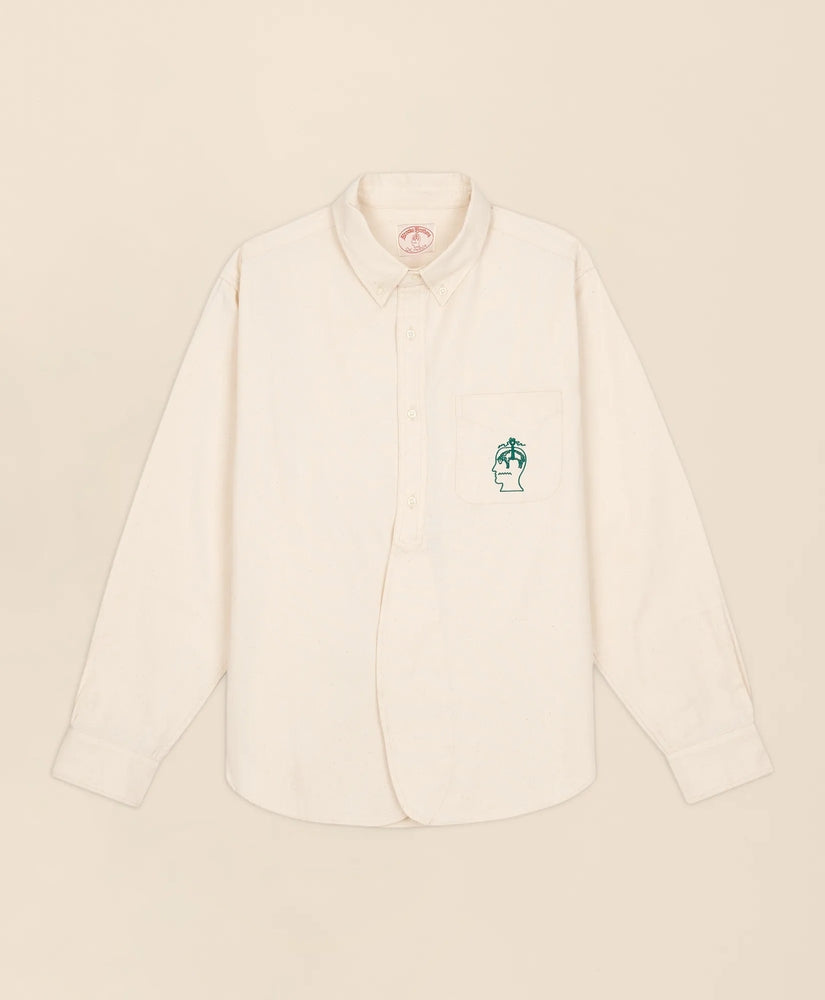 Brooks Brothers Men Brooks Brothers x Brain Dead Cotton Embroidered Oxford Button-Down Collar, Sport Shirt