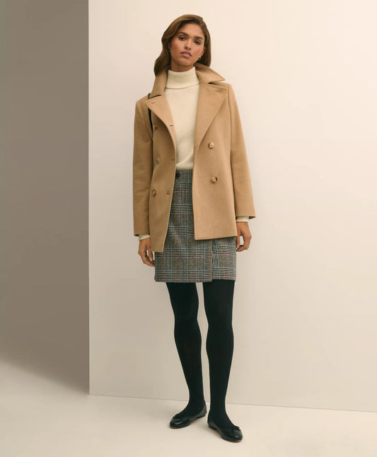Brooks Brothers Sale Brushed Wool Peacoat with Throat Latch