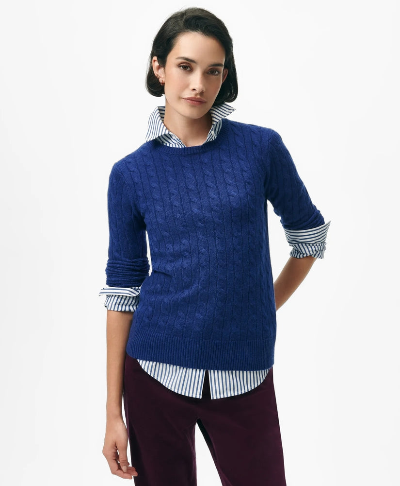 Brooks Brothers Sale Cashmere Cable Crewneck Sweater