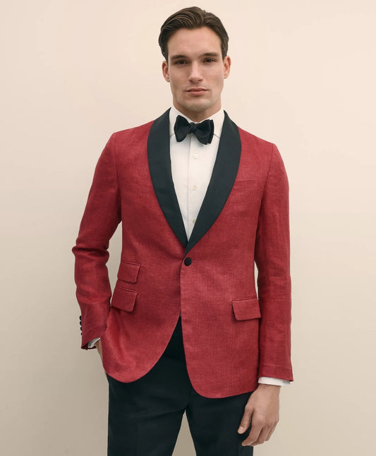 Brooks Brothers Sale Classic Fit Linen Herringbone Dinner Jacket