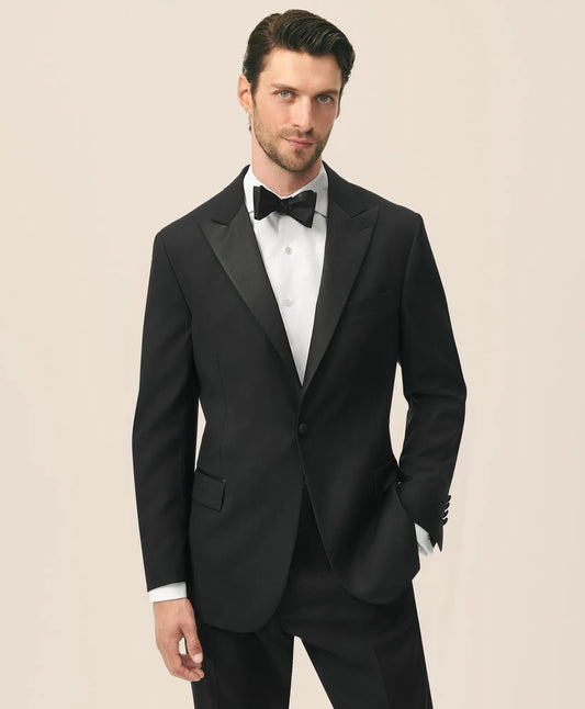 Brooks Brothers Tailored Classic Fit Wool 1818 Peak Lapel Tuxedo