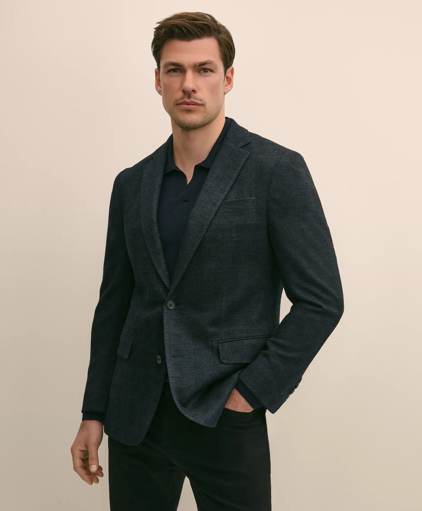 Brooks Brothers Sale Classic Fit Wool Cotton Knit Check Sport Coat