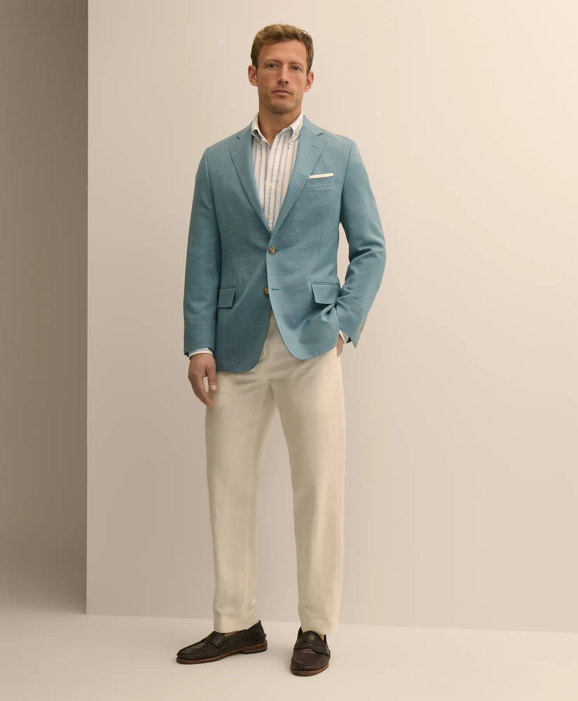 Brooks Brothers Men Classic Fit Wool Hopsack Sport Coat