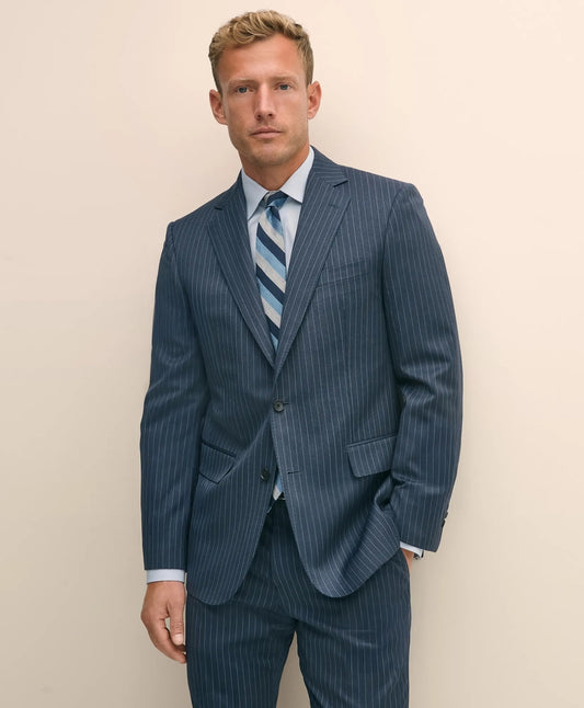 Brooks Brothers Tailored Classic Fit Wool Pinstripe 1818 Suit