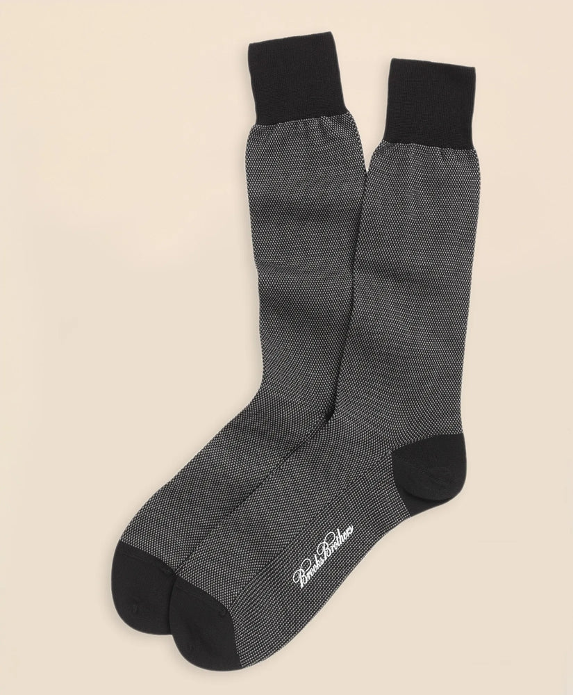 Brooks Brothers Men Cotton Bird's Eye Crew Socks
