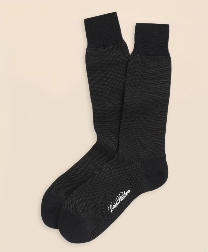 Brooks Brothers Men Cotton Bird's Eye Crew Socks