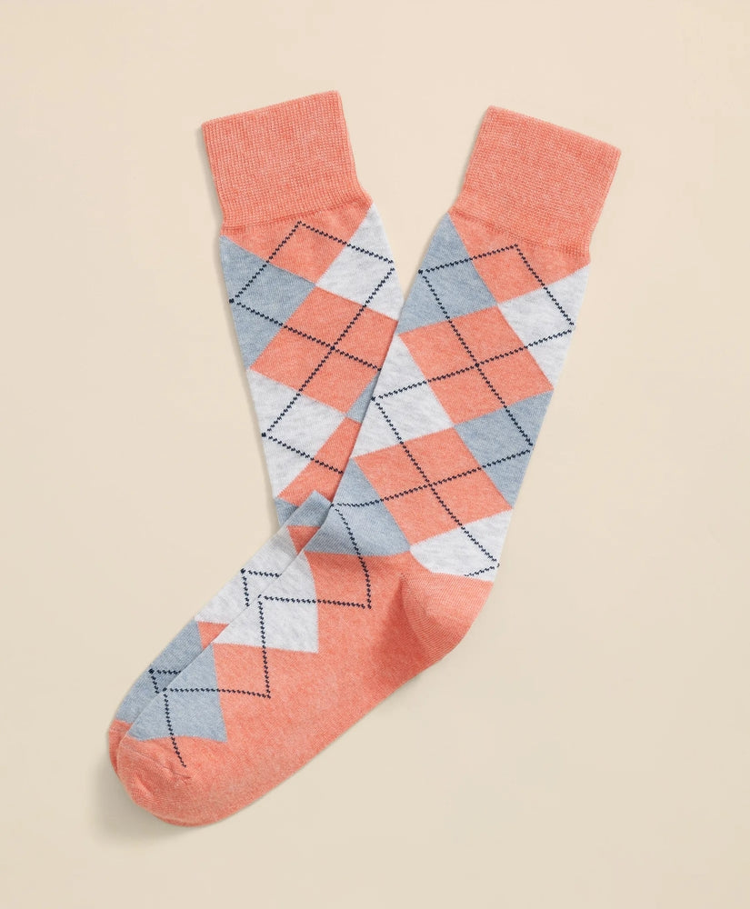 Brooks Brothers Men Cotton Blend Argyle Socks