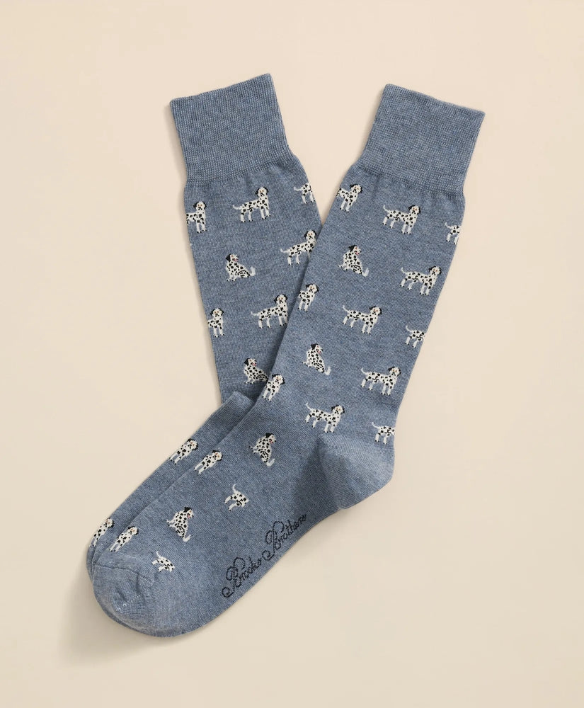 Brooks Brothers Men Cotton-Blend Dalmatian Socks