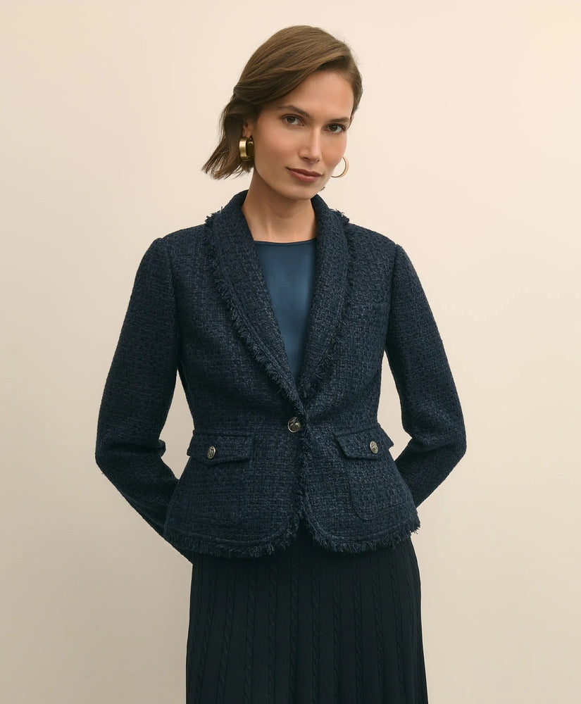 Brooks Brothers Sale Fringed Boucle Jacket