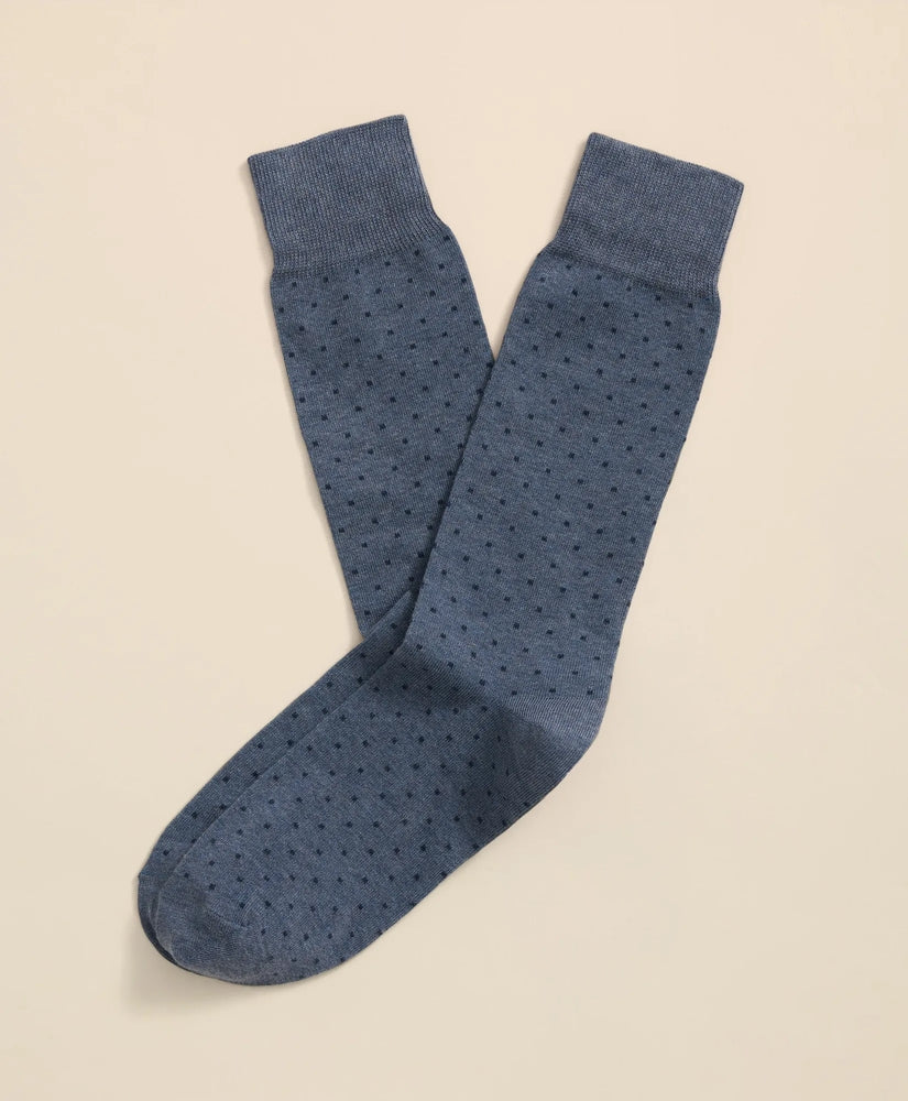 Brooks Brothers Men Cotton-Blend Mini-Dot Socks
