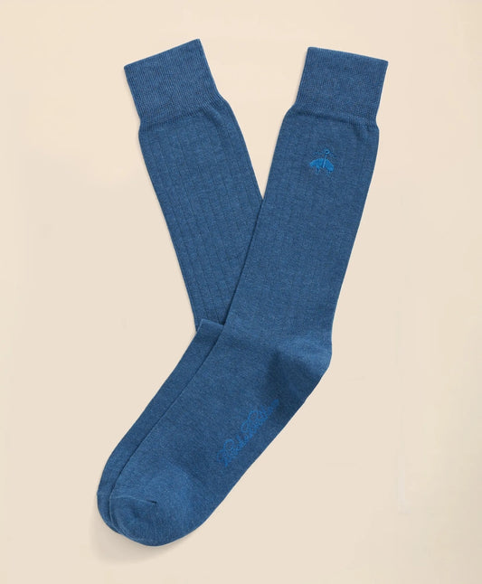 Brooks Brothers Men Cotton Blend Ribbed Socks