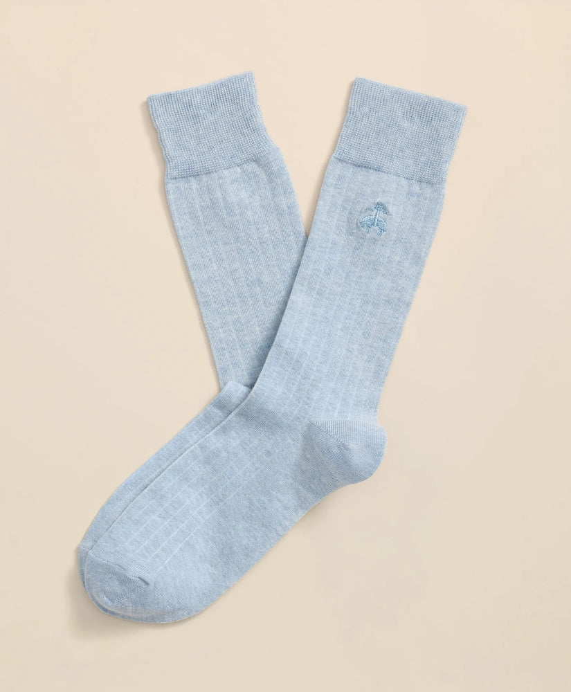 Brooks Brothers Men Cotton Blend Ribbed Socks
