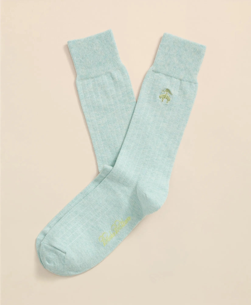 Brooks Brothers Men Cotton Blend Ribbed Socks