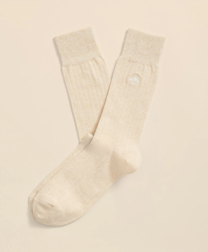 Brooks Brothers Men Cotton Blend Ribbed Socks