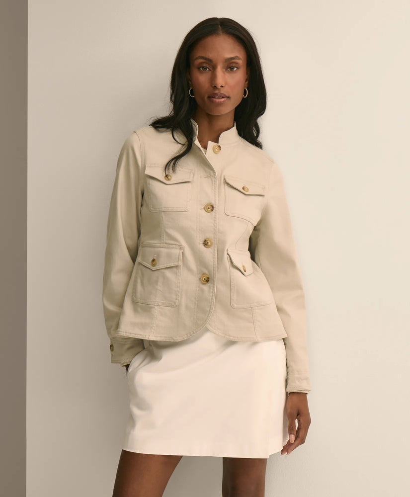 Brooks Brothers Women Cotton Blend Twill Jacket