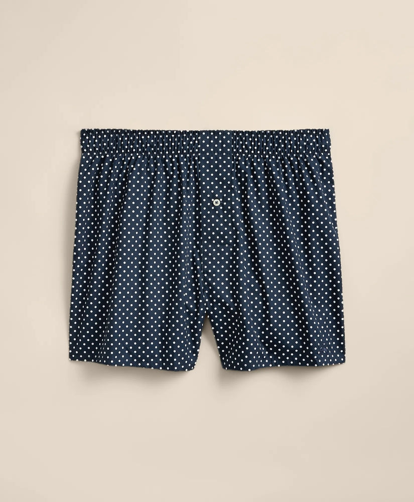 Brooks Brothers Men Slim Fit Cotton Broadcloth Dot Boxers