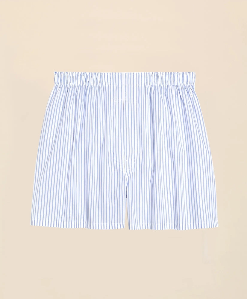 Brooks Brothers Men Cotton Broadcloth Ground Stripe Boxers