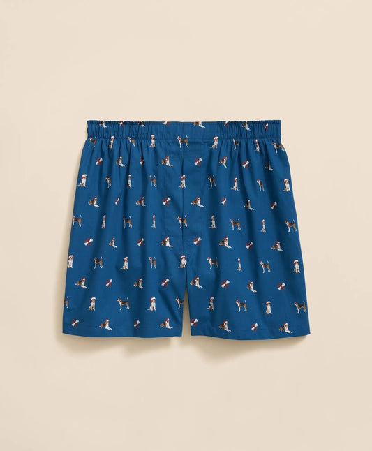 Brooks Brothers Sale Cotton Broadcloth Holiday Dog Boxers