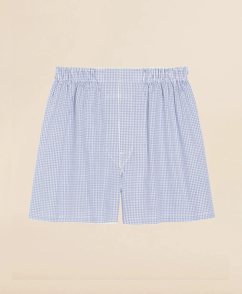 Brooks Brothers Men Cotton Broadcloth Small Check Boxers