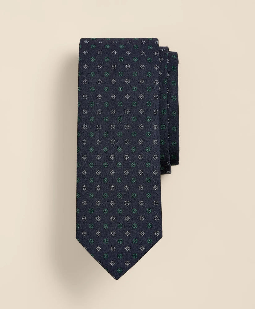 Brooks Brothers Men Cotton Daisy Foulard Tie