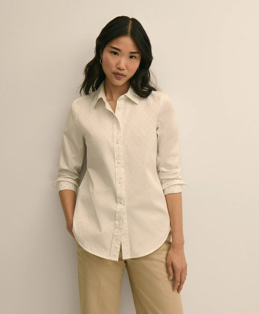 Brooks Brothers Shirts Cotton Jacquard Clip-Dot Shirt