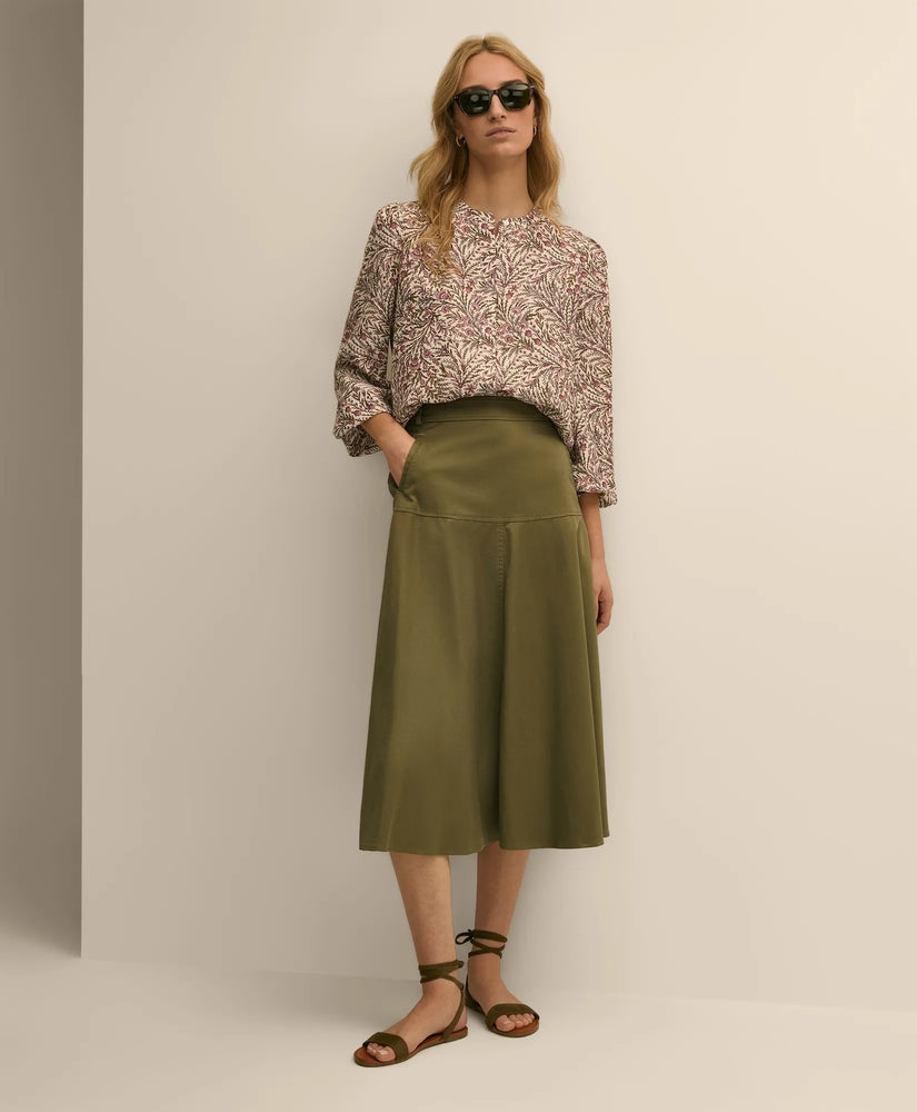 Brooks Brothers Women Cotton Sateen A-Line Skirt