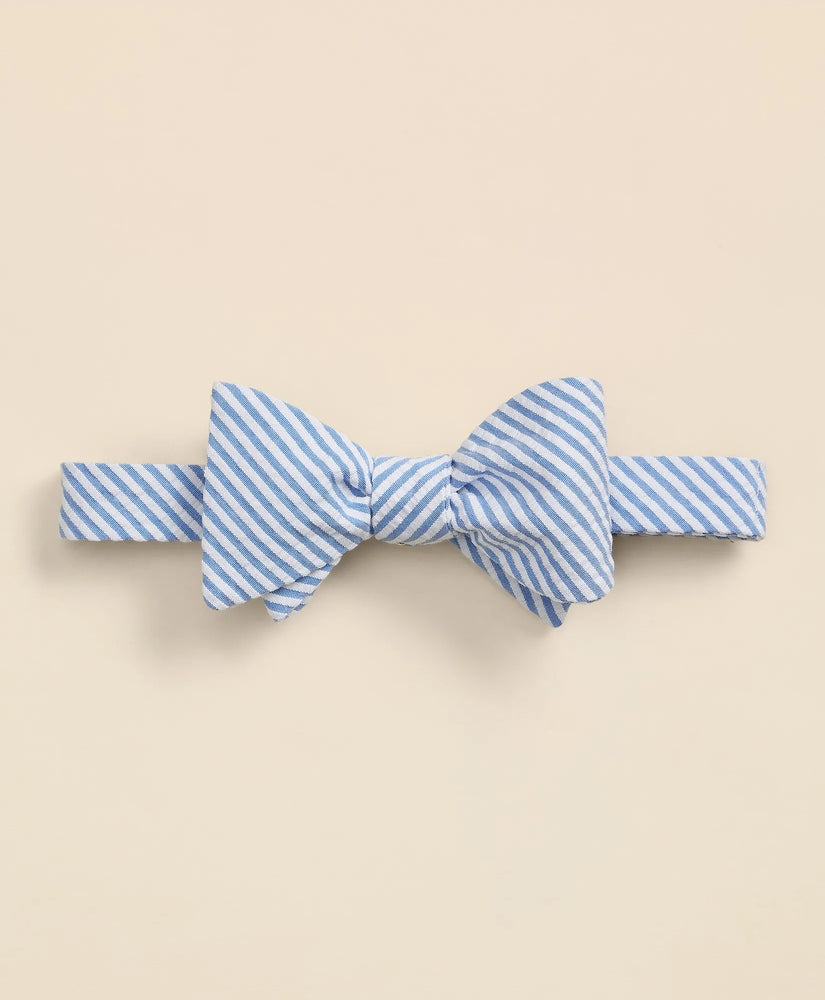 Brooks Brothers Men Cotton Seersucker Stripe Bow Tie