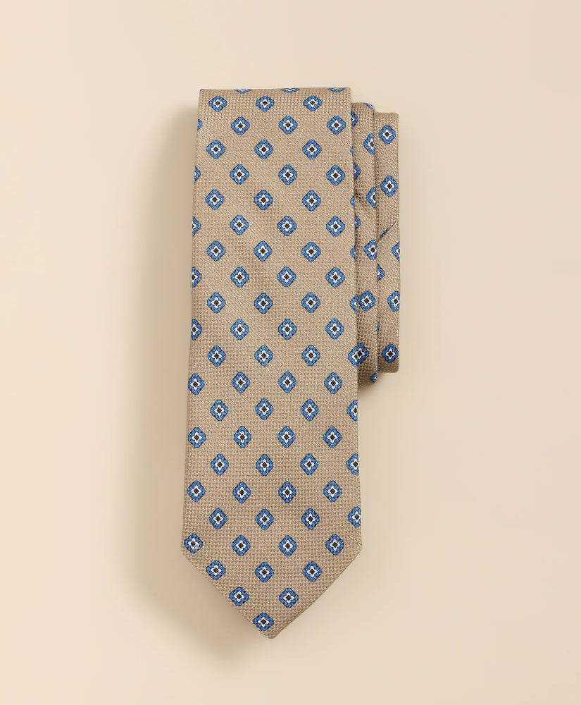 Brooks Brothers Men Cotton-Silk Square Flower Tie