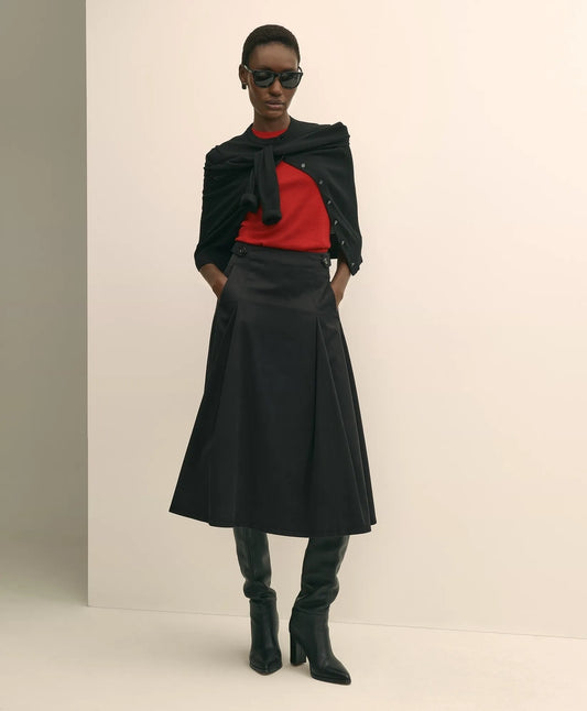 Brooks Brothers Women Cotton Twill A-Line Skirt