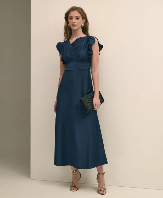 Brooks Brothers Sale Crepe Butterfly Sleeve Maxi Dress