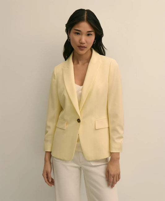 Brooks Brothers Women Crepe Ruched-Sleeve Jacket